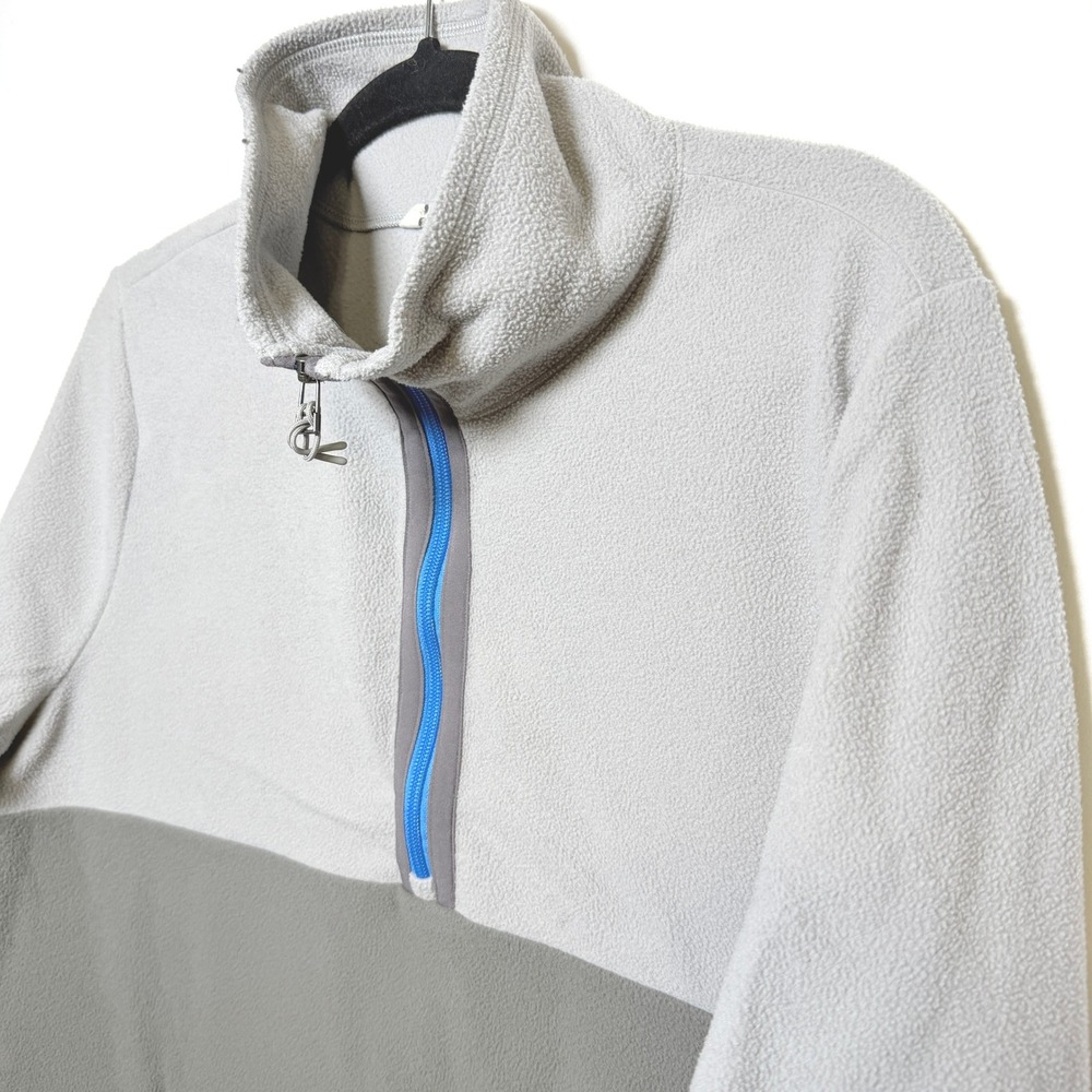 Cotopaxi Teca Fleece Quarter Zip Pullover Grey Blue Mens XL Overture Logo